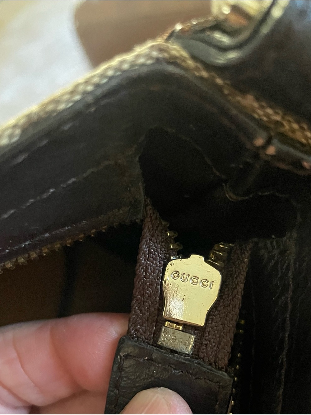 Gucci Hasler Horsebit Monogram Purse in Beige & Brown - Picture 10 of 14